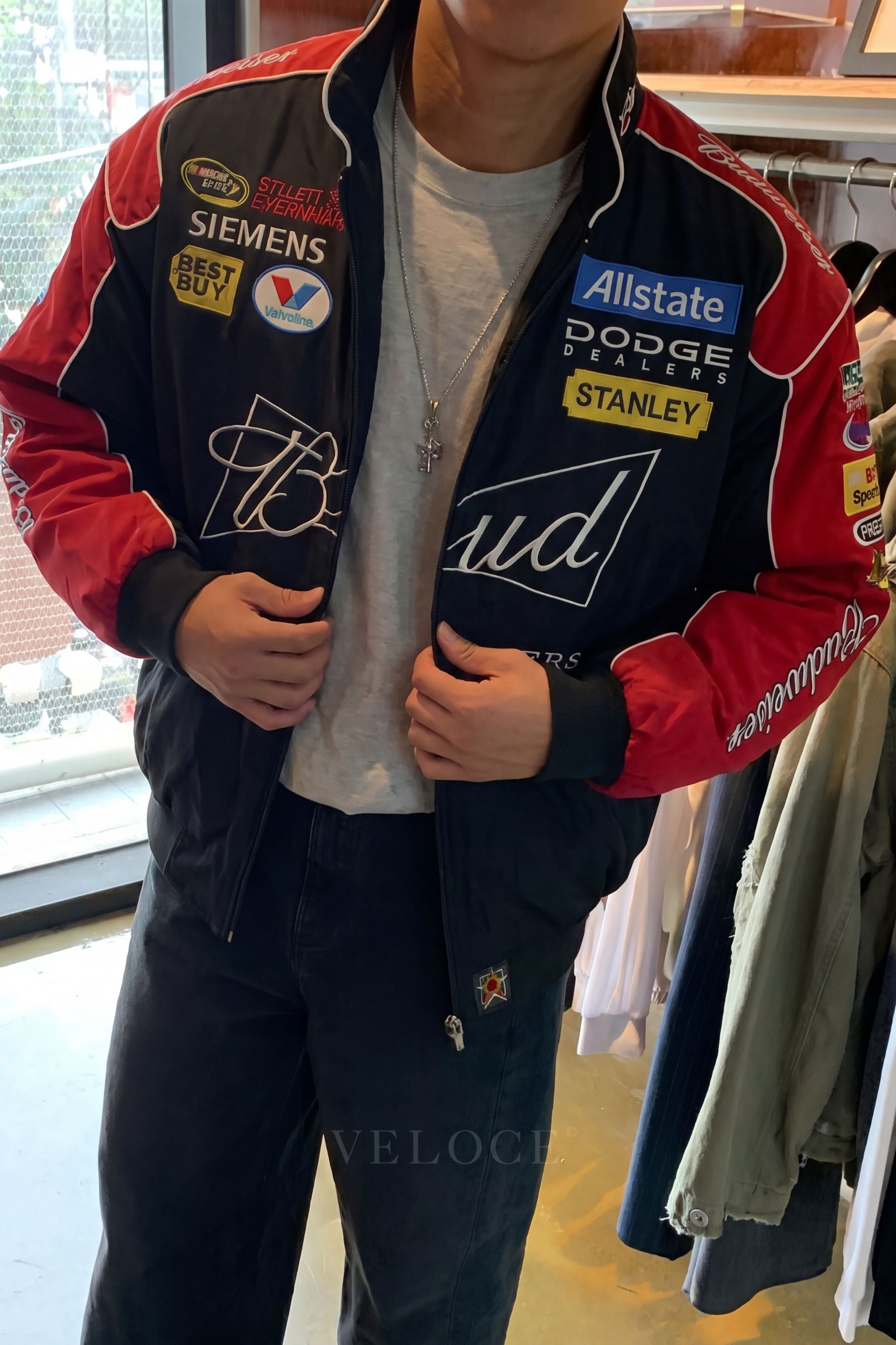 Heritage Racing Jacket Budweiser NASCAR Black Edition