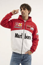 Heritage Cap Marlboro Ferrari Embroidered Zip Hoodie
