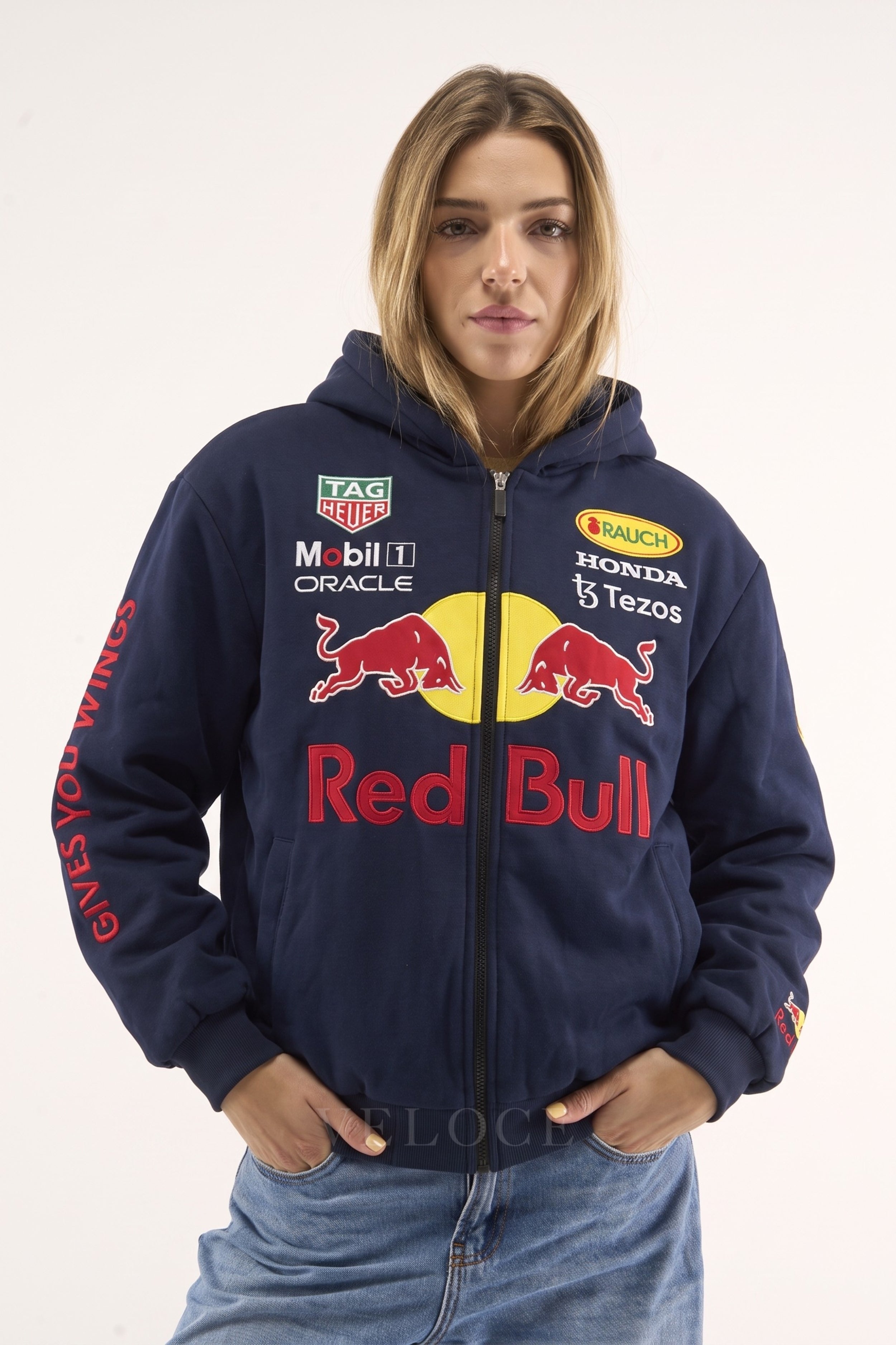 Heritage Cap Red Bull Racing Embroidered Zip Hoodie
