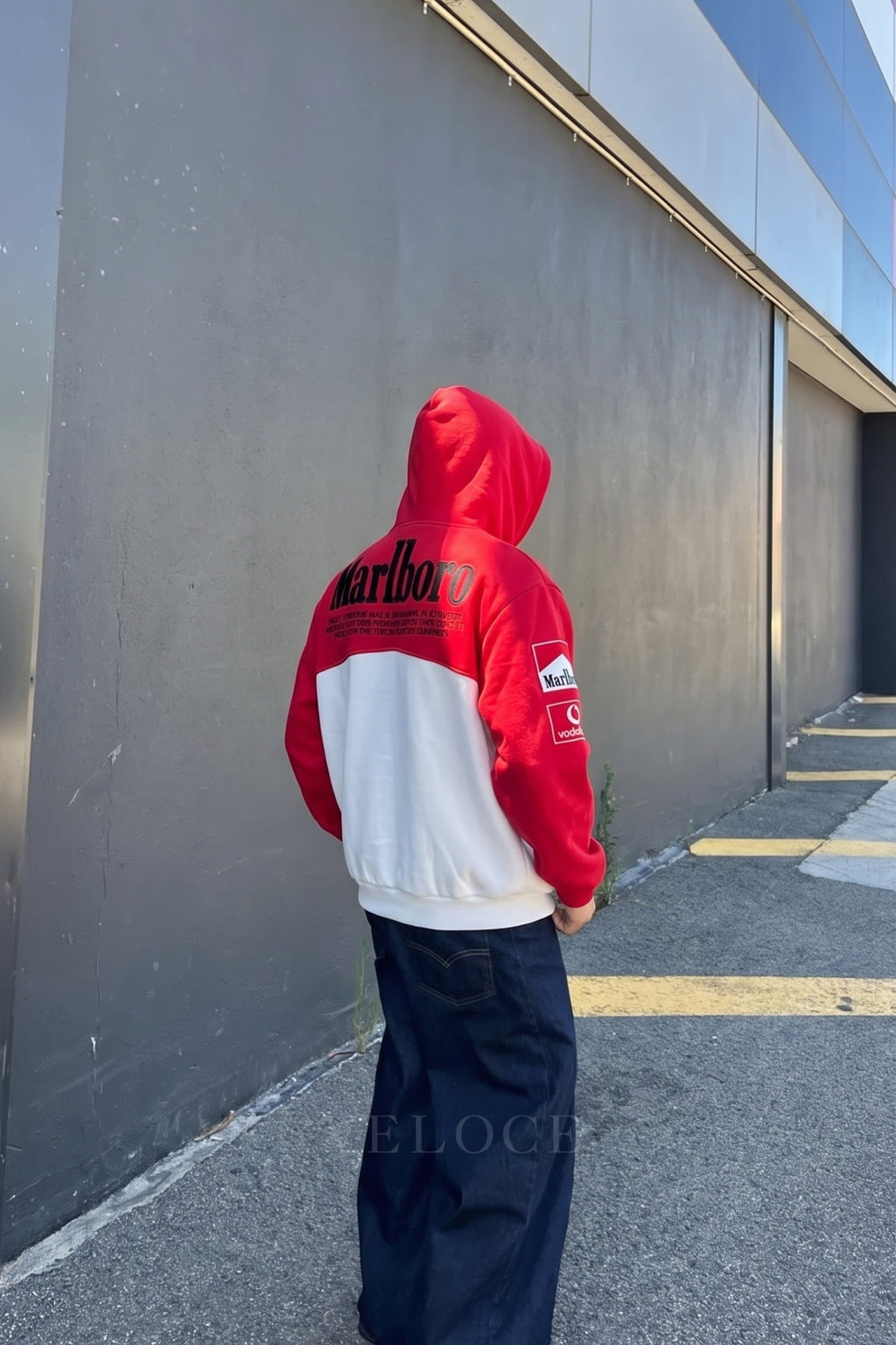 Heritage Cap Marlboro Ferrari Embroidered Zip Hoodie
