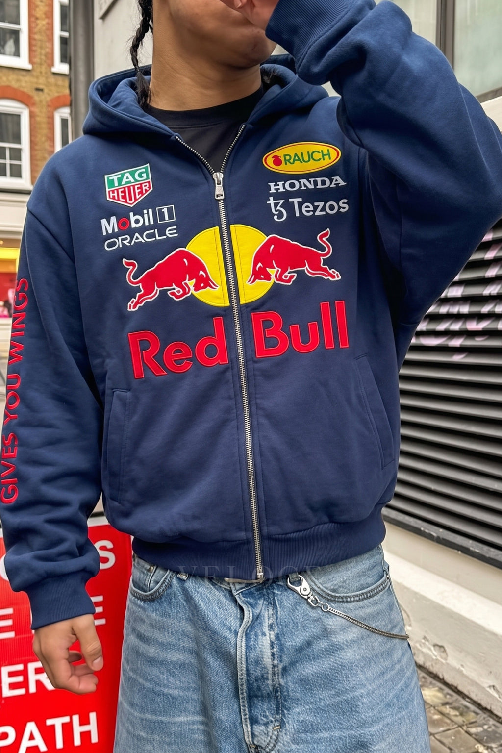 Heritage Cap Red Bull Racing Embroidered Zip Hoodie