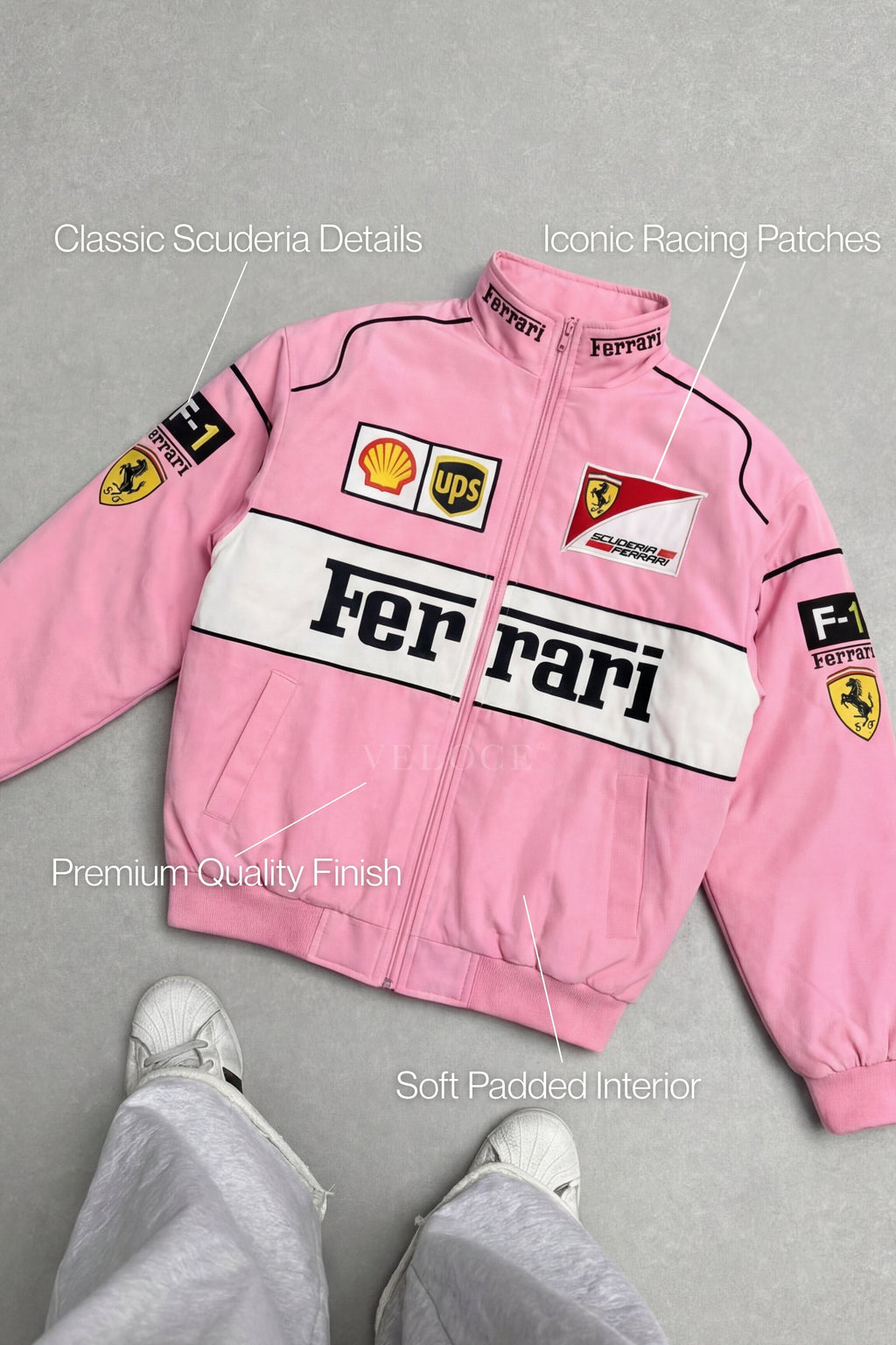 Heritage Racing Jacket Ferrari F1 Pink Edition