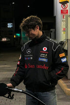 Heritage Leather Jacket Mercedes Benz Santander Vintage Jacket Black Edition