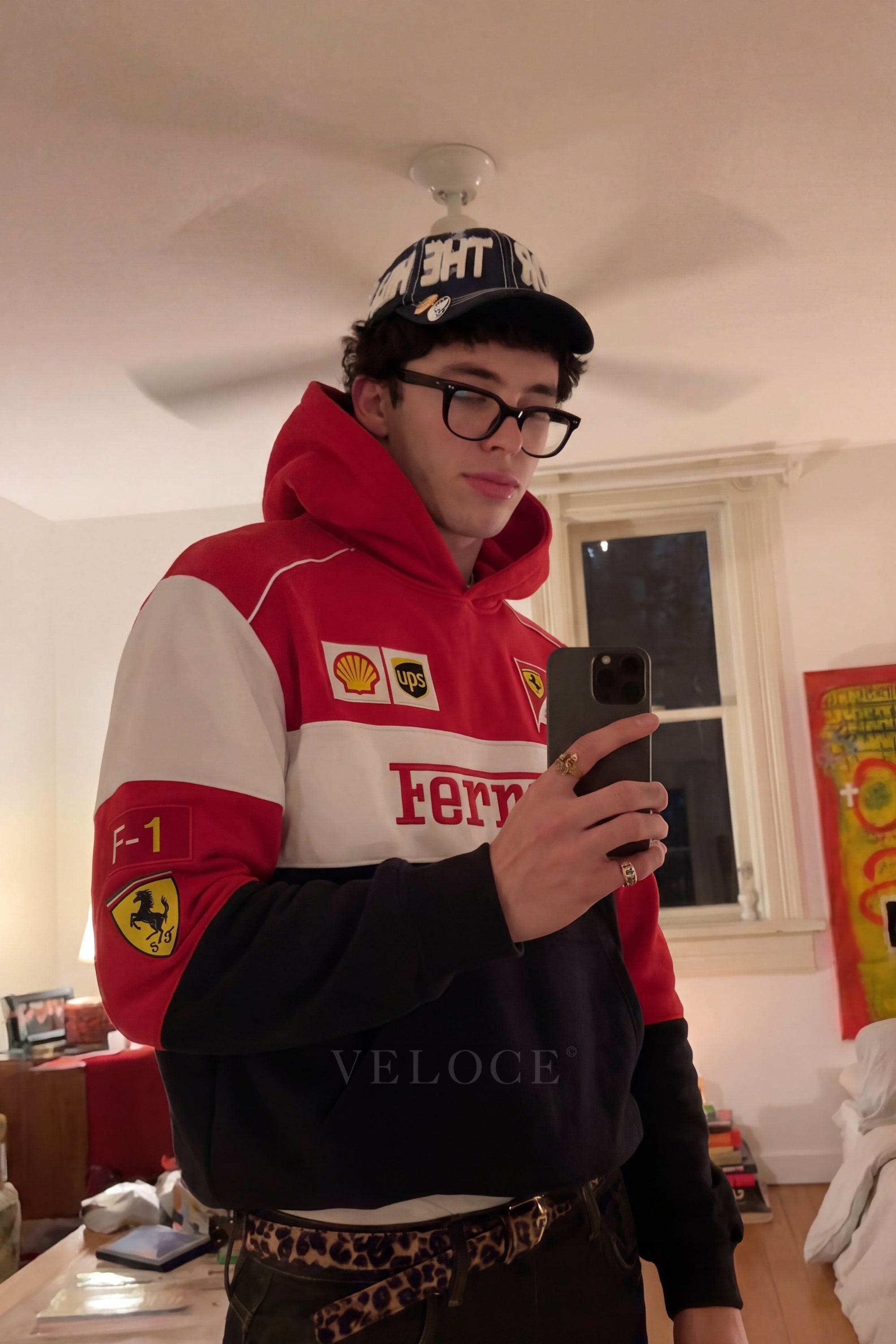 Heritage Cap Ferrari F1 Racing Hoodie Full Embroidered Edition