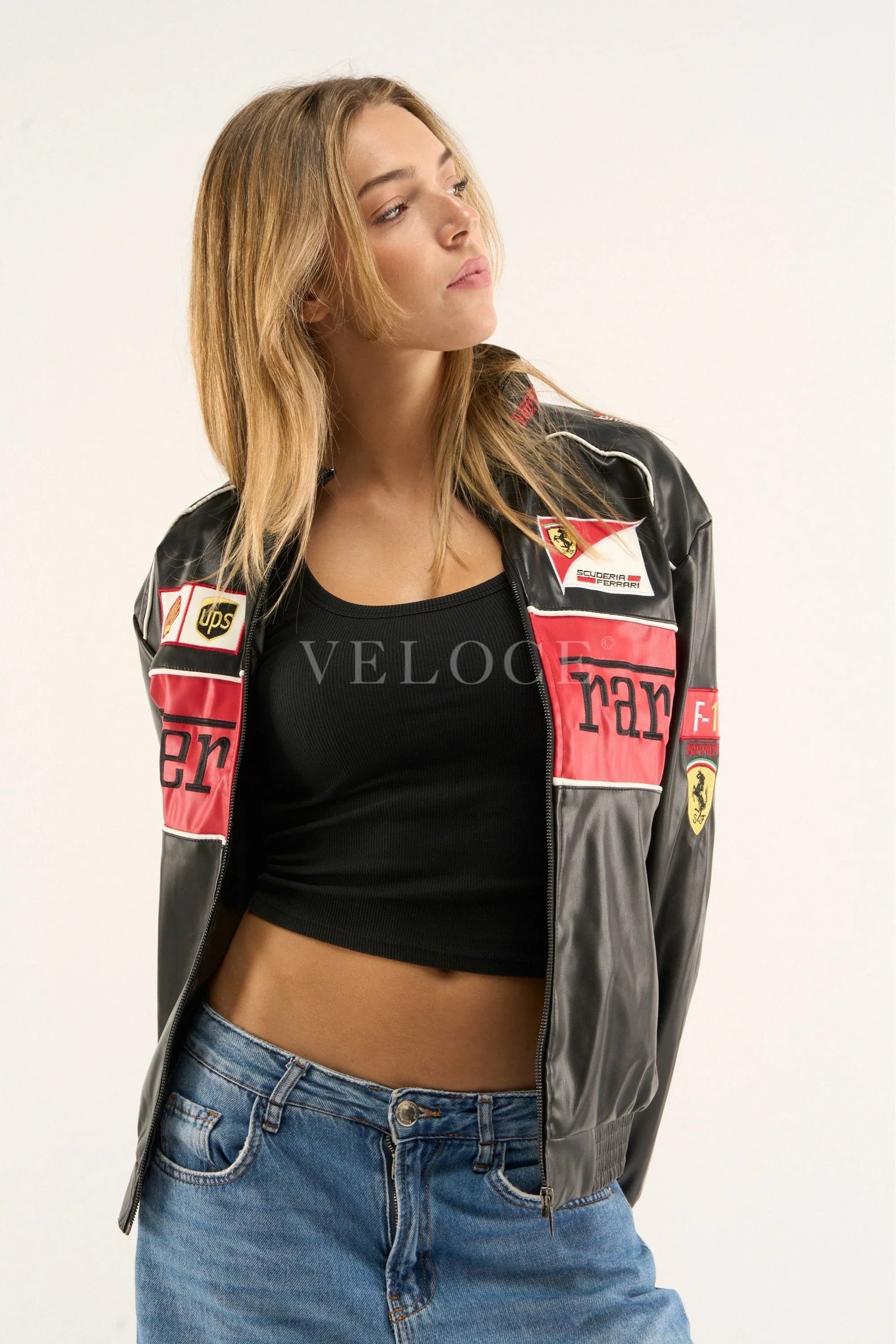 Heritage Leather Jacket Ferrari F1 Red Edition