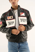 Heritage Leather Jacket Ferrari F1 White Edition