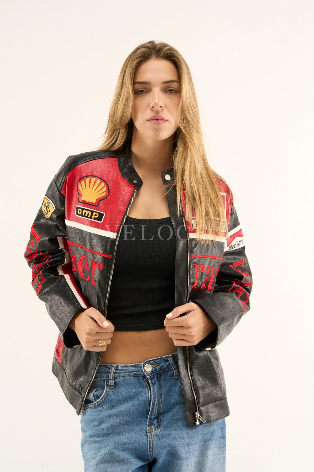 Heritage Leather Jacket Ferrari F1 Olympus Red Edition