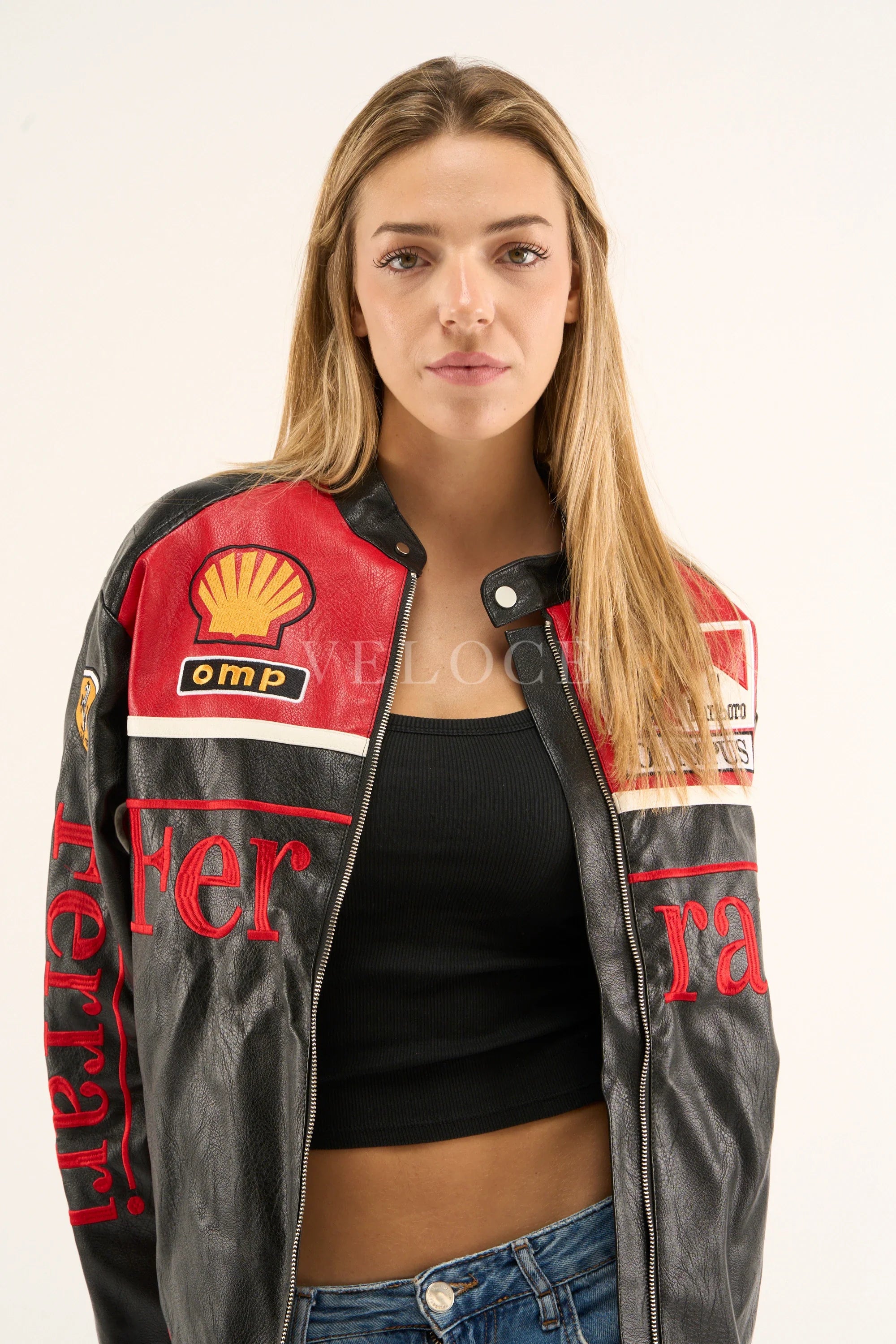 Heritage Leather Jacket Ferrari F1 Olympus Red Edition
