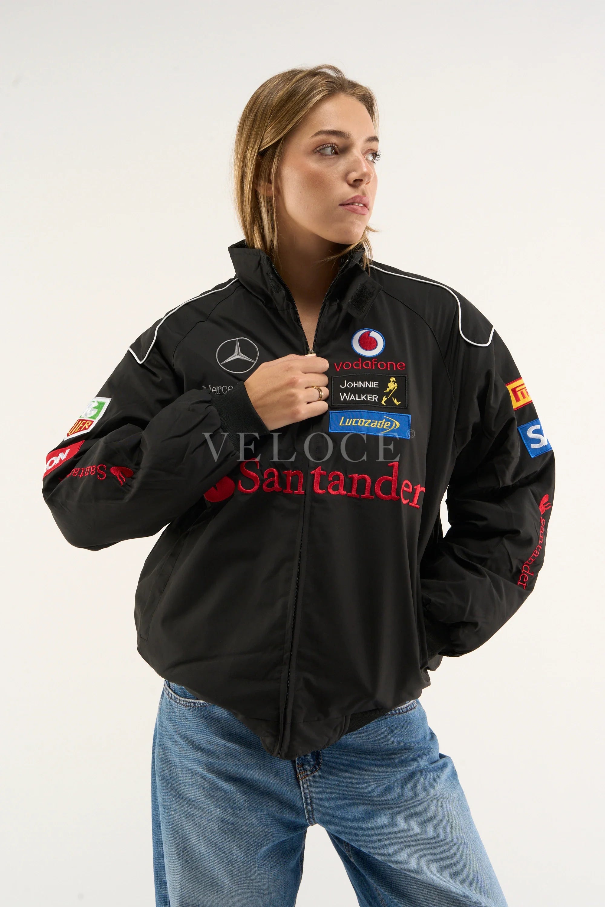 Heritage Leather Jacket Mercedes Benz Santander Vintage Jacket Black Edition