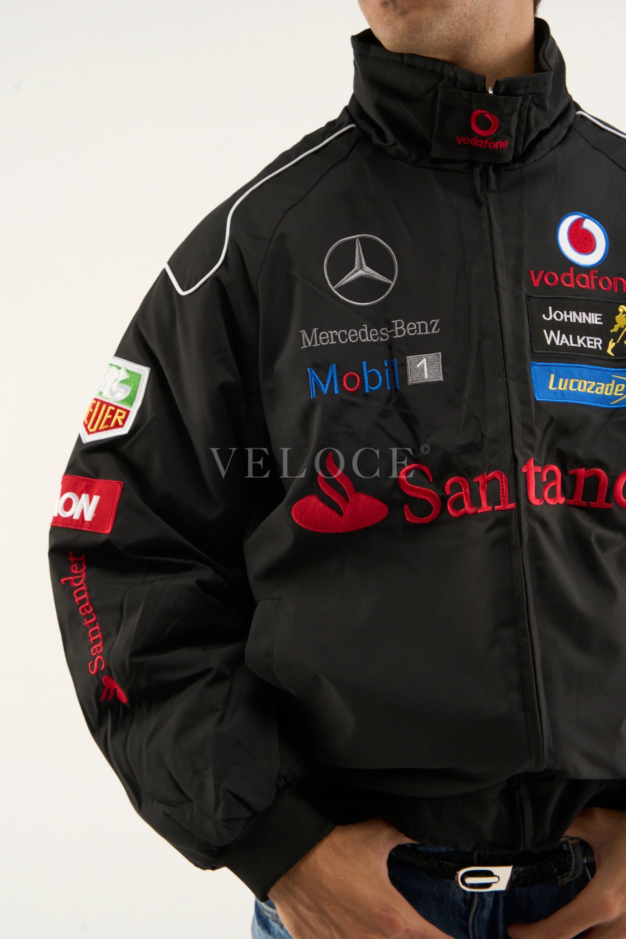 Heritage Leather Jacket Mercedes Benz Santander Vintage Jacket Black Edition