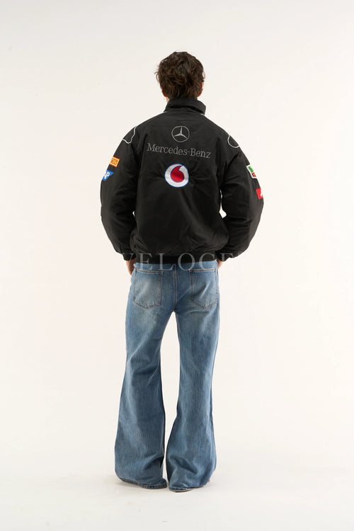 Heritage Leather Jacket Mercedes Benz Santander Vintage Jacket Black Edition