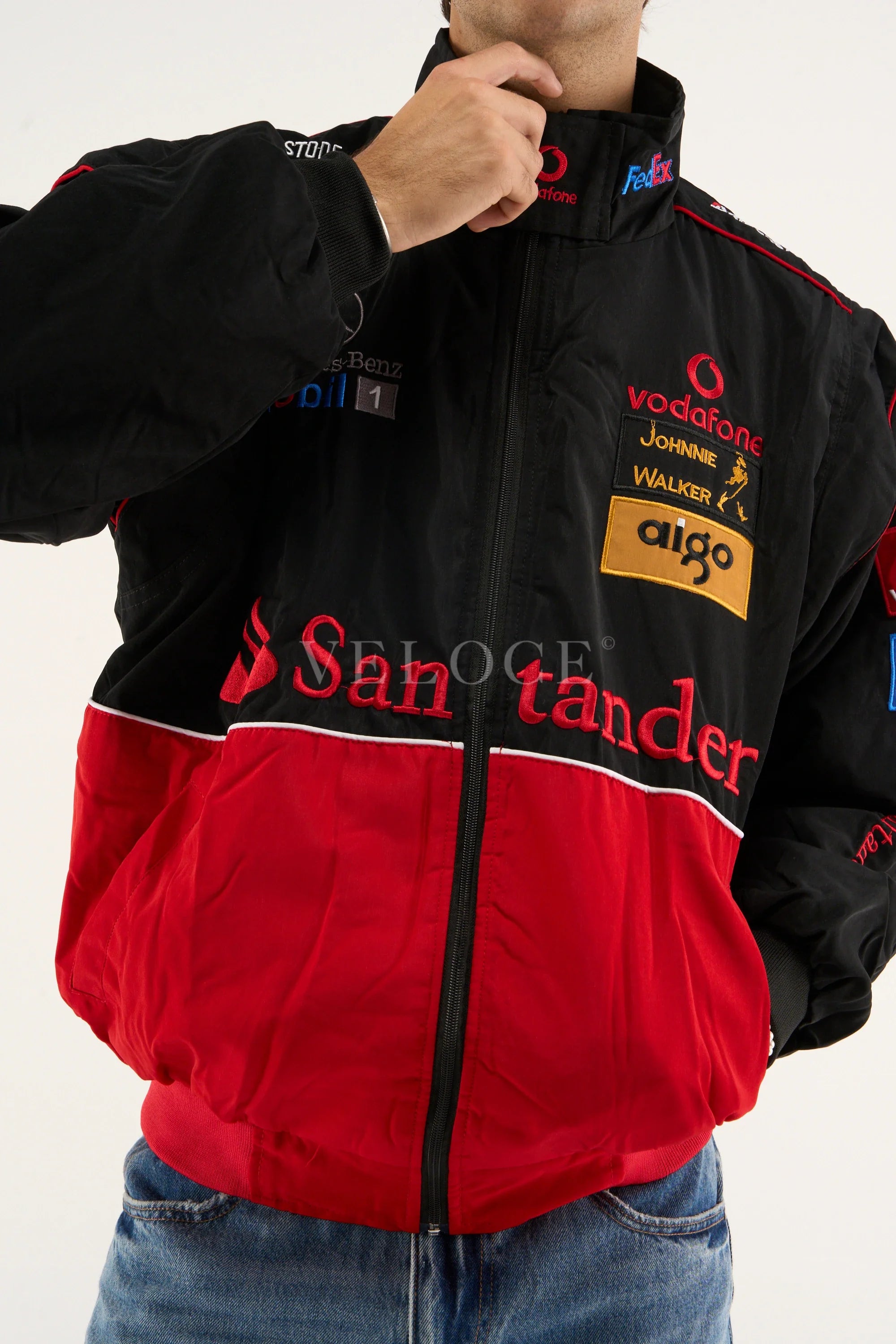 Heritage Leather Jacket McLaren x Mercedes Benz Vintage Jacket Red Edition